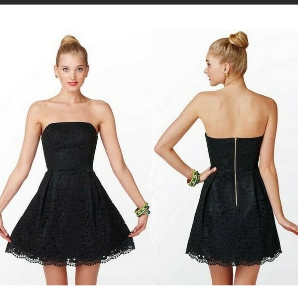 Lily Pulitzer Strapless Black Dress